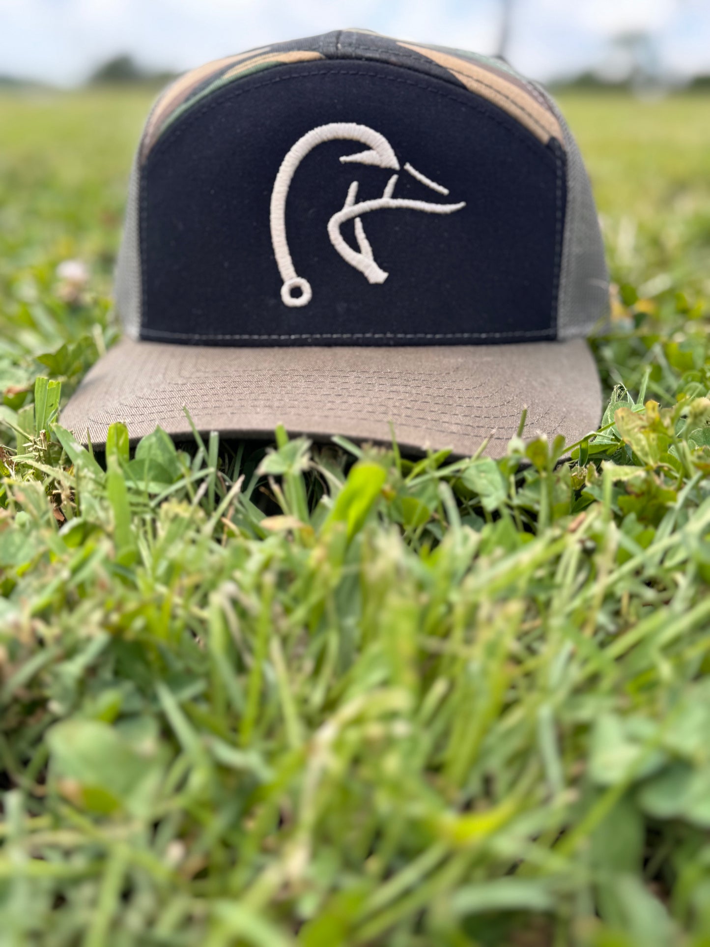 Antler, Fish Hook, Duck Head Camo Hat
