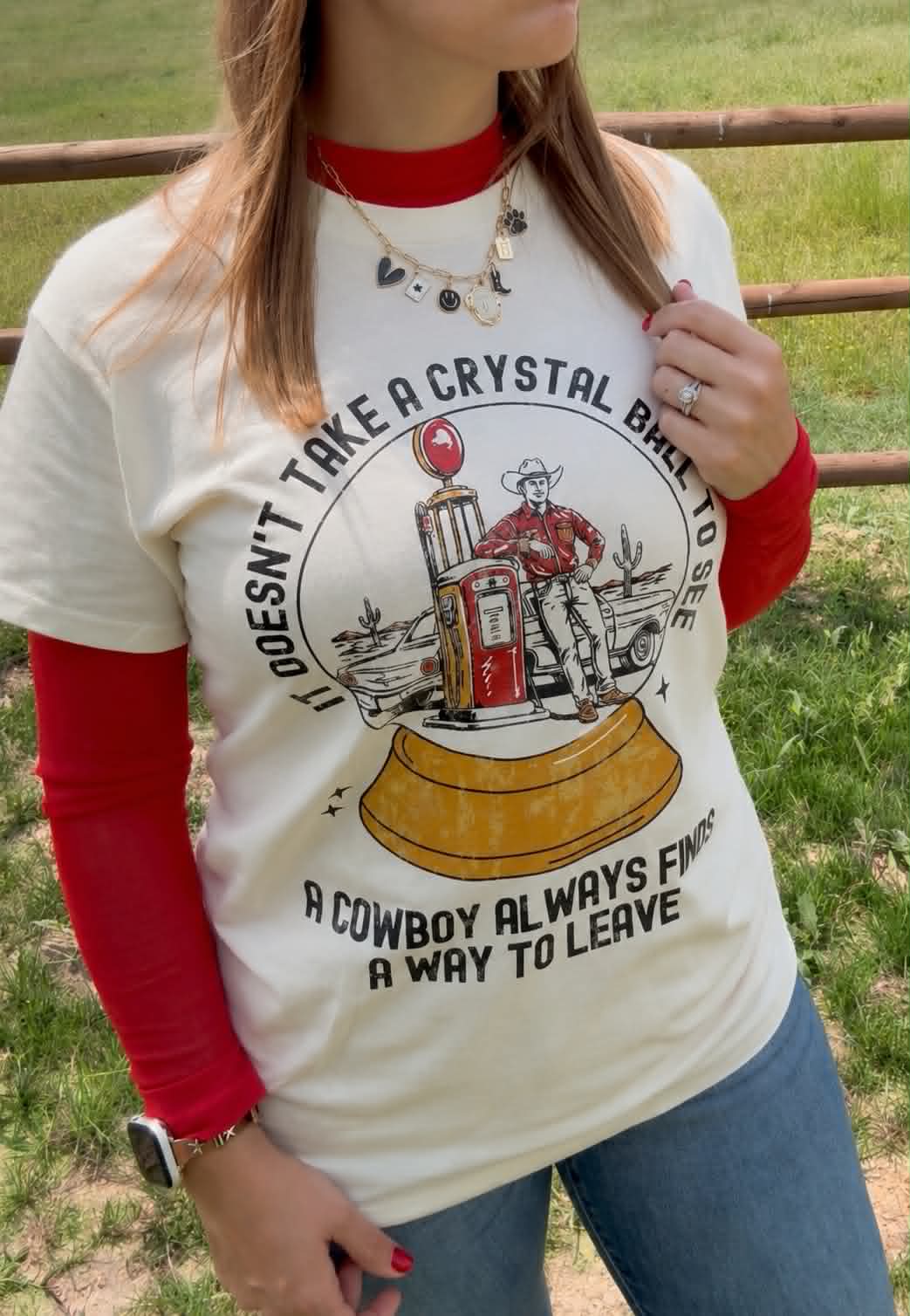 "A Cowboy Always Find A Way To Leave" Tee - 2 Color Options