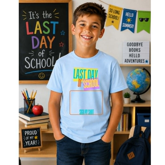 Neon "Last Day of School, Sign My Shirt" Tee - 2 Options