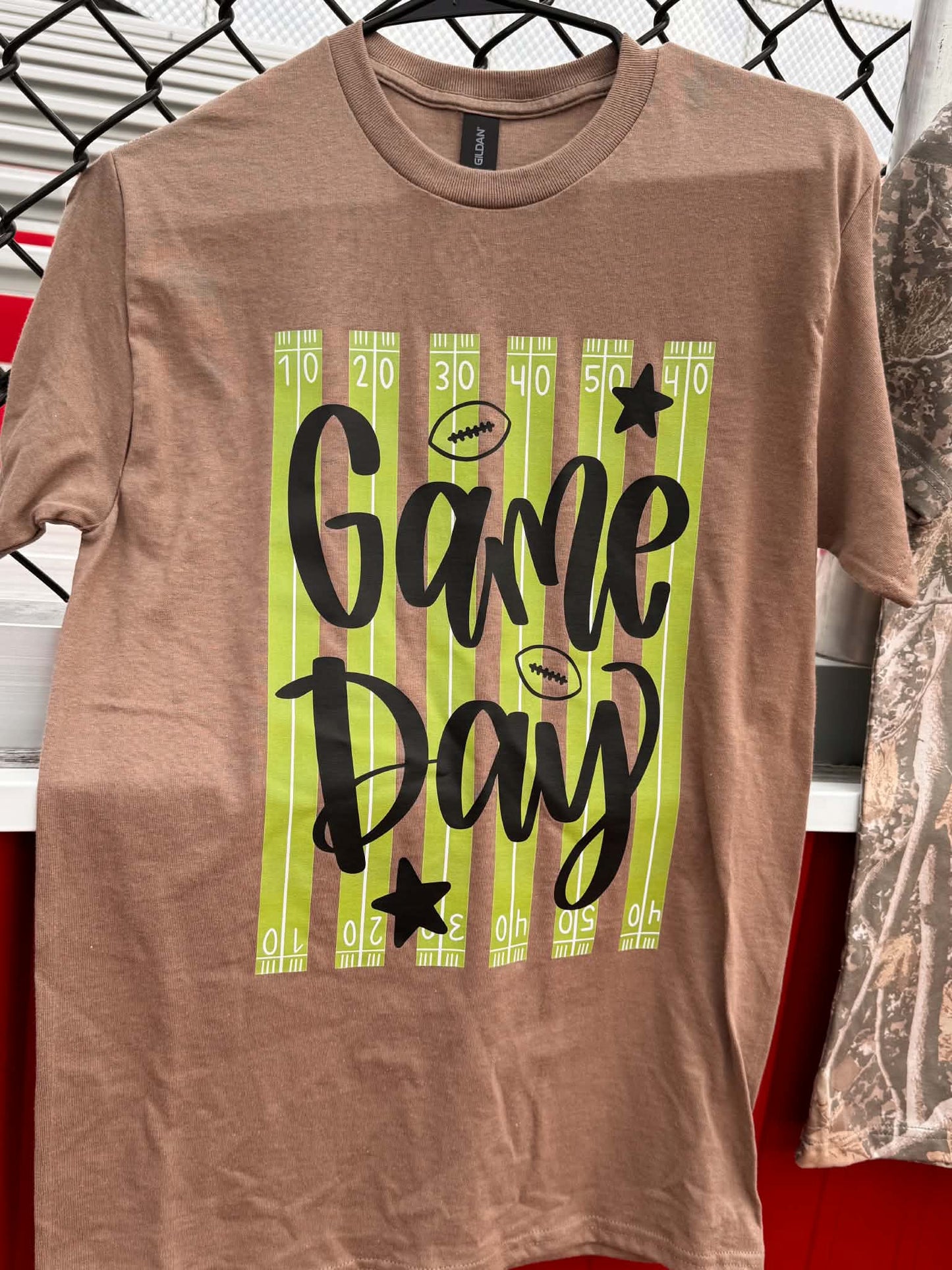 Brown "Game Day" Football Field Tee 🏈💚