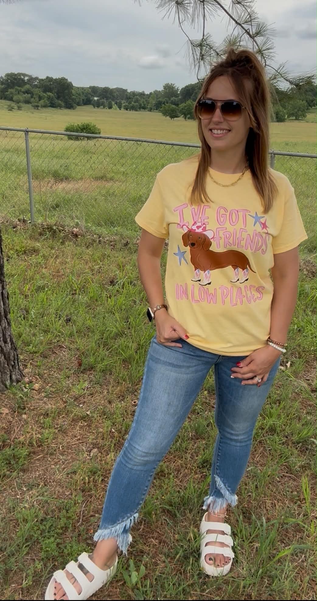 Yellow "I've Got Friends In Low Places" Tee