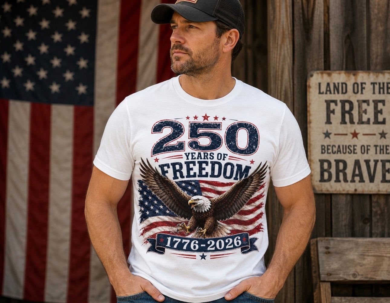 '250 Years of Freedom" Tee - 2Ccolor Options