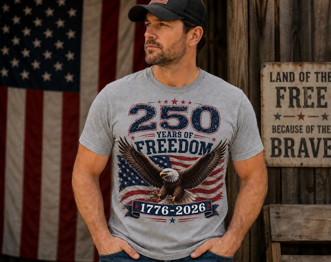 '250 Years of Freedom" Tee - 2Ccolor Options