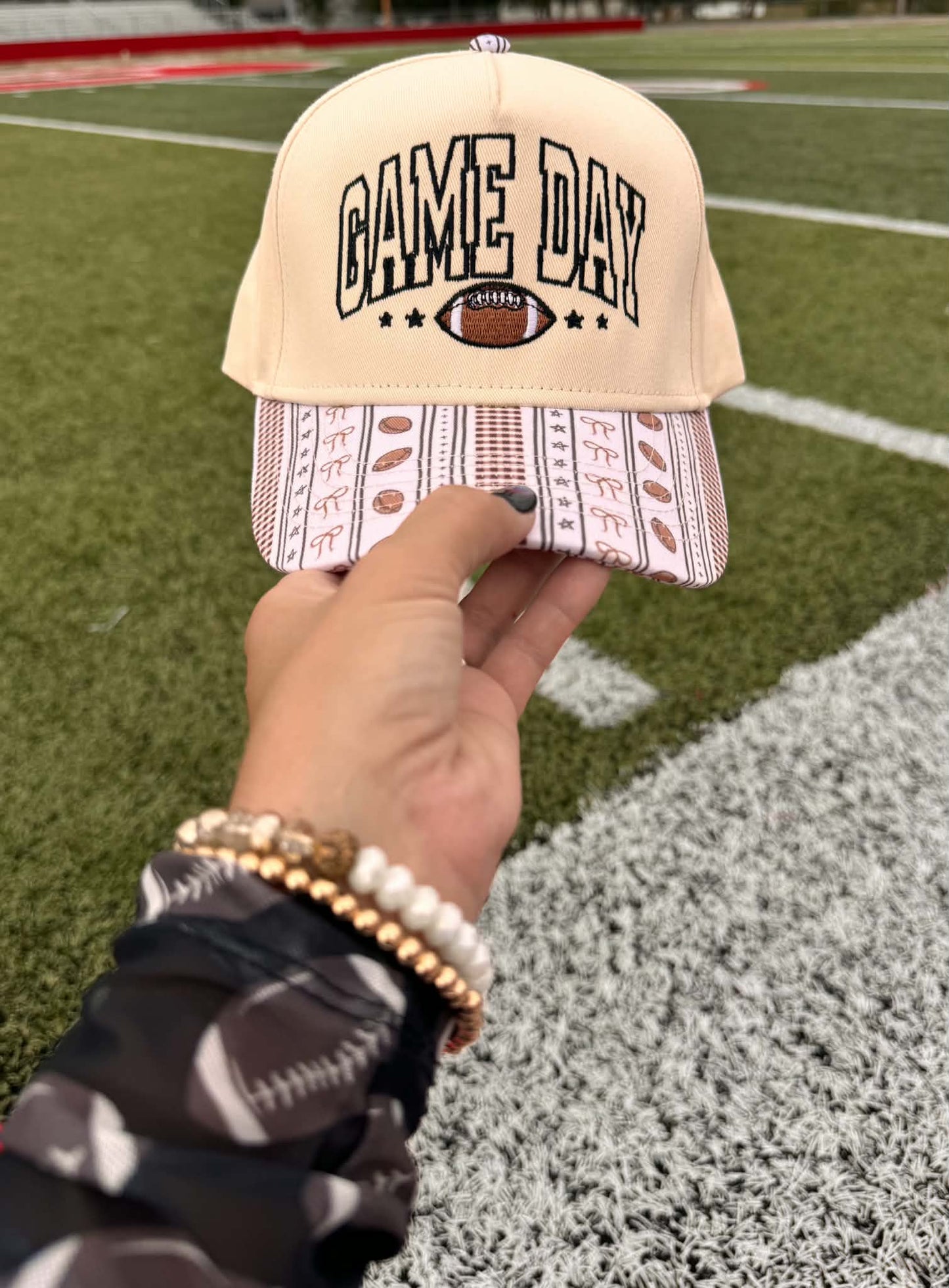 "Game Day" Football Print Trucker Hat
