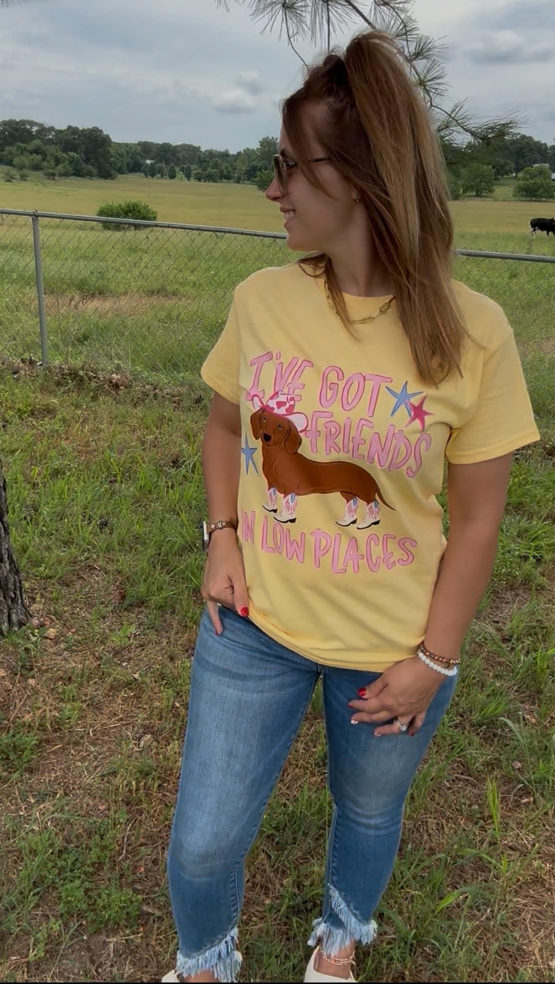 Yellow "I've Got Friends In Low Places" Tee