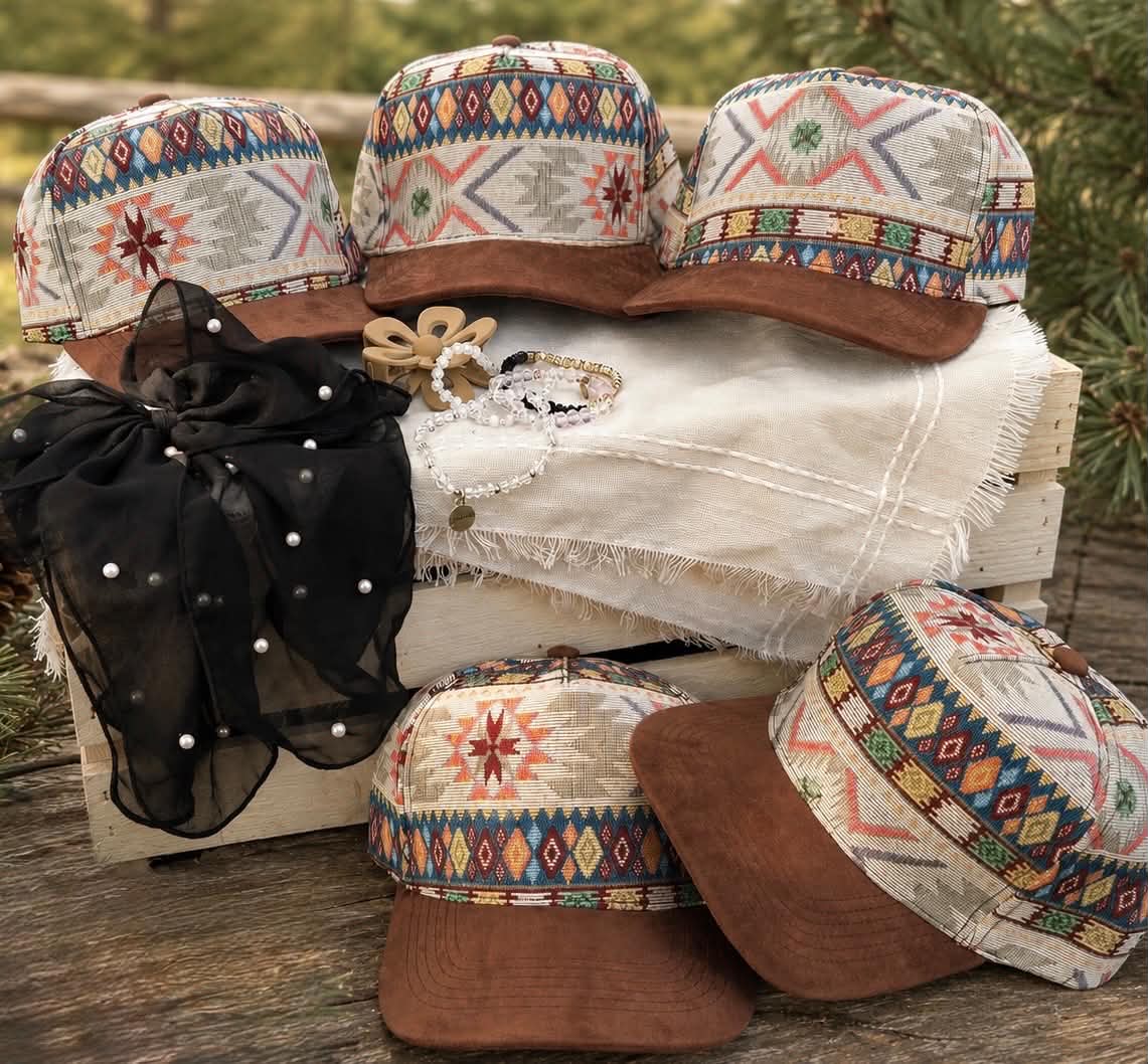 Southwestern Suede Bill Hat