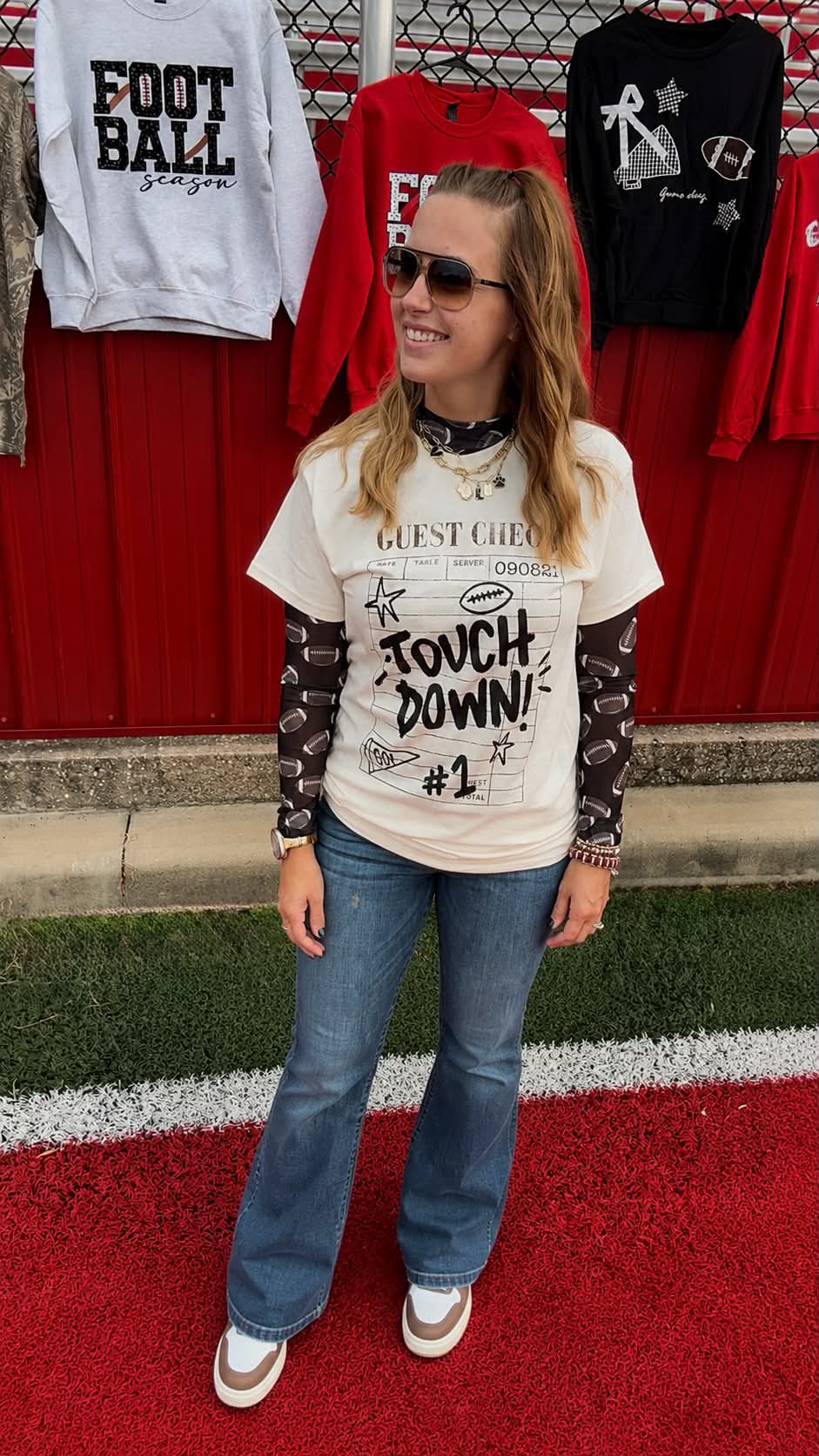 Cream "Touchdown #1" Tee 🏈🧾
