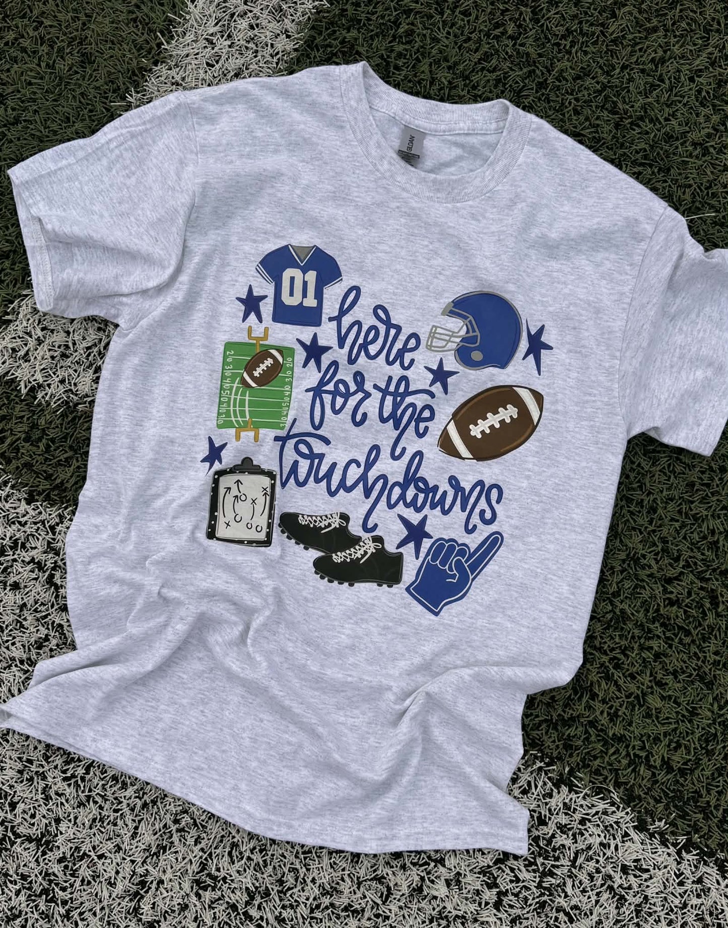 "Here for the Touchdown" Tee 🏈✨