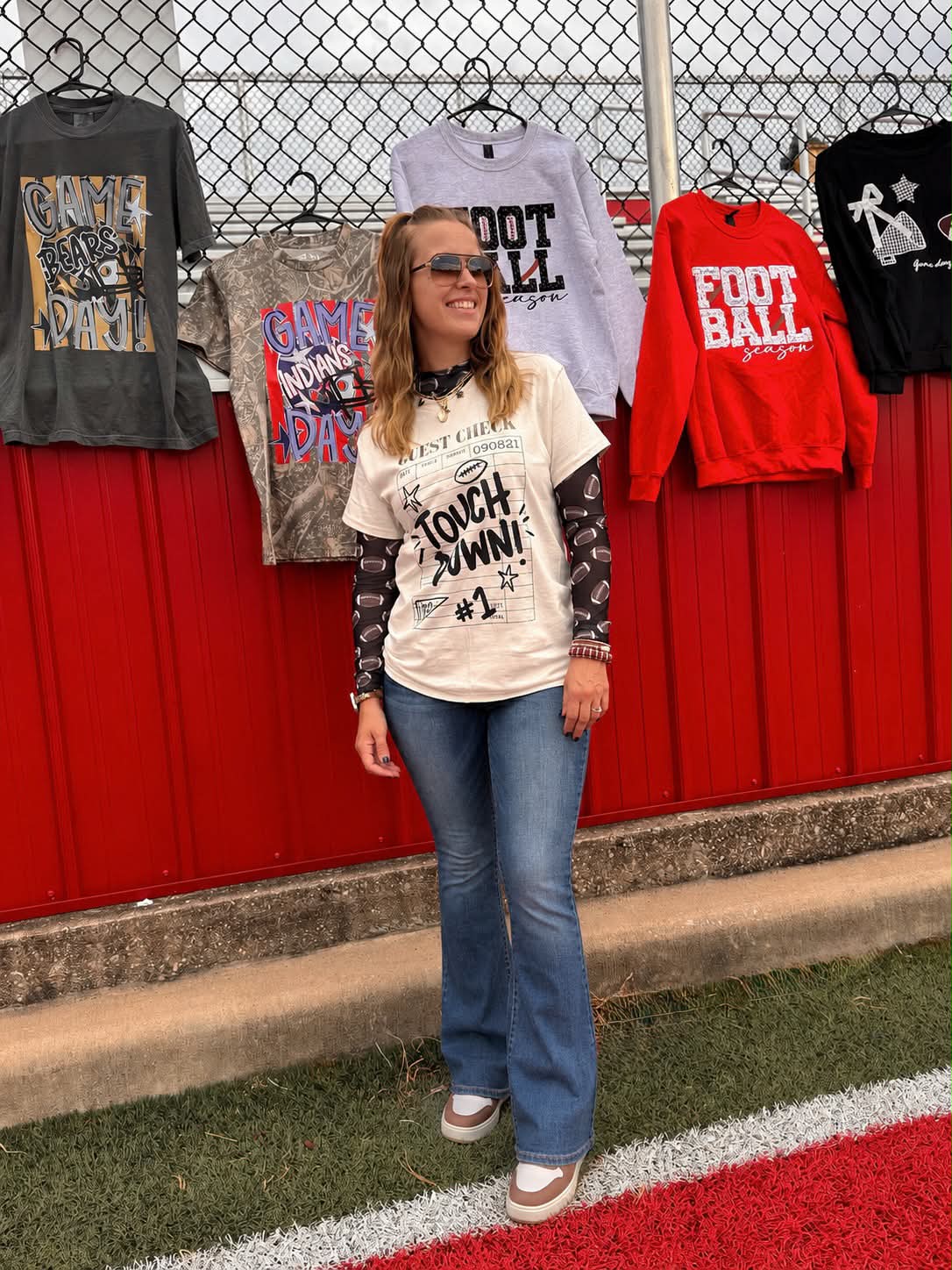 Cream "Touchdown #1" Tee 🏈🧾