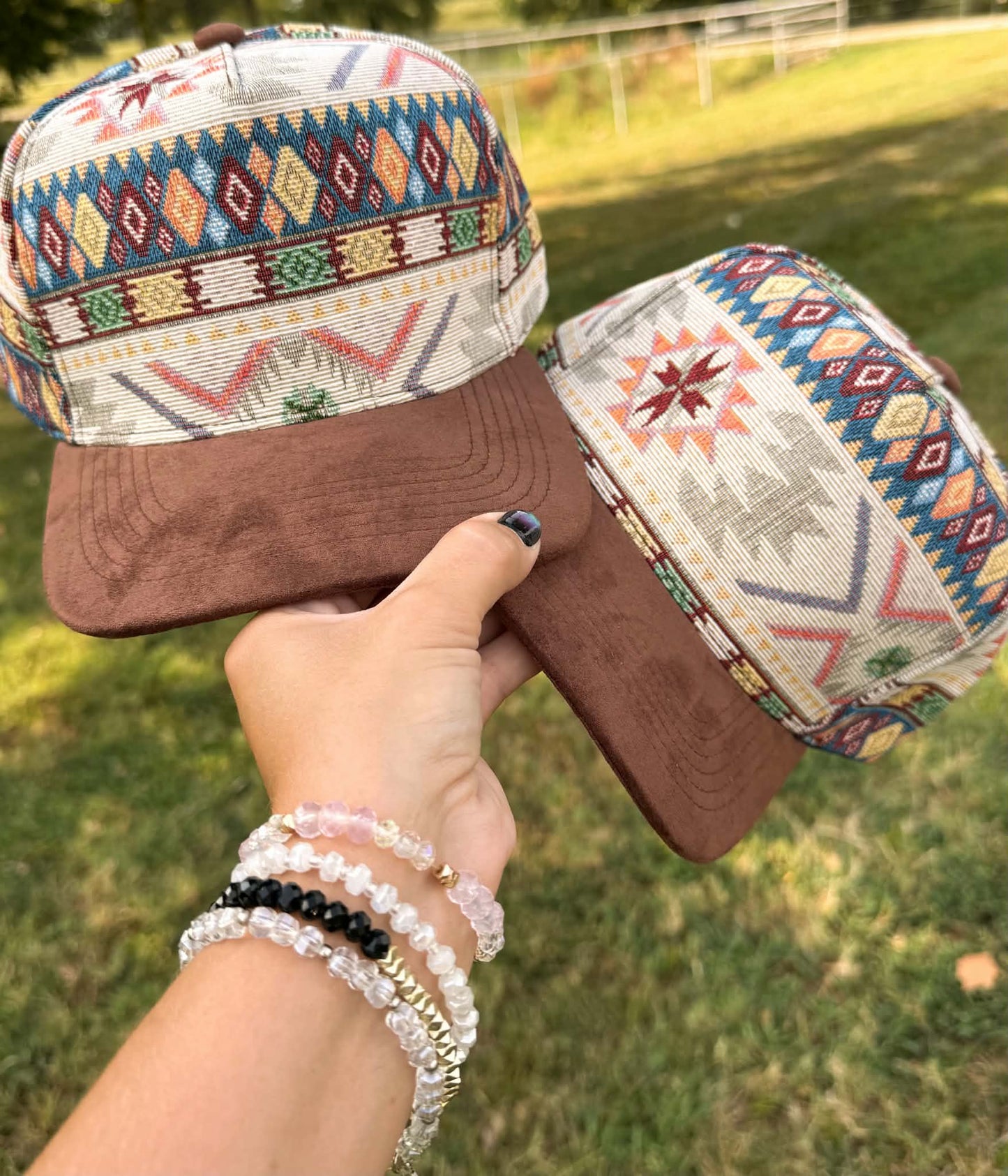 Southwestern Suede Bill Hat