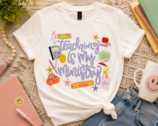 Off White "Teaching Is My Ministry" Tee