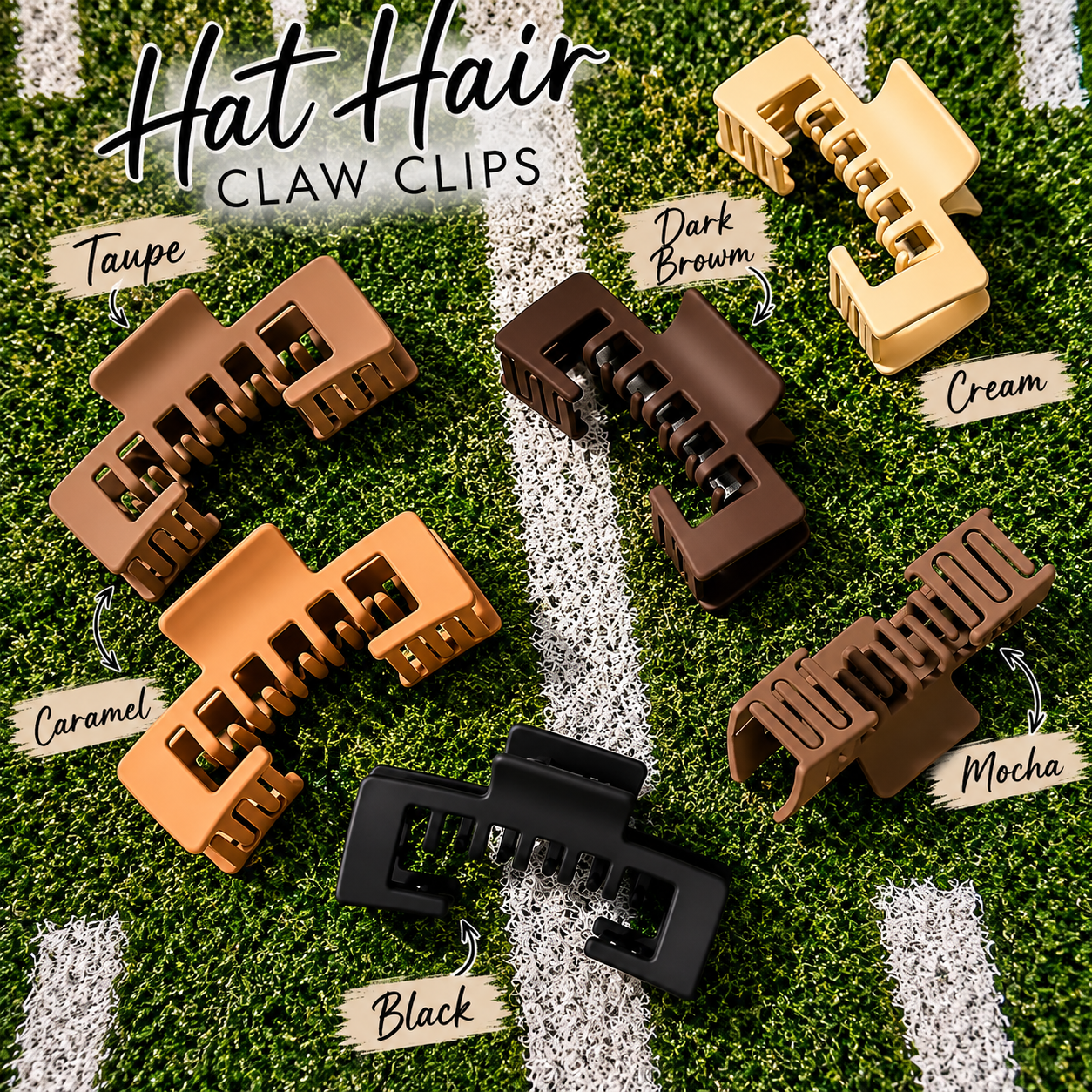 Hat Friendly Claw Clips - 11 Color Options