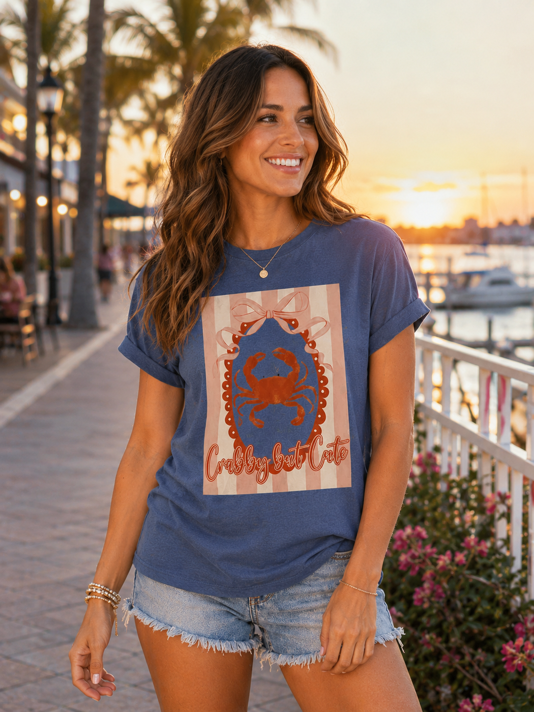 Navy "Crabby But Cute" Tee