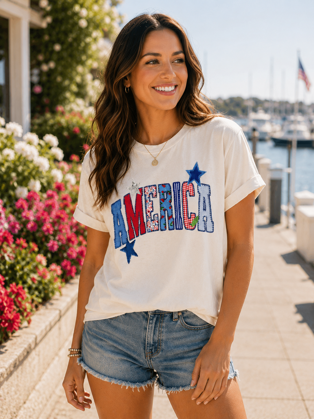 Cream "America" Tee