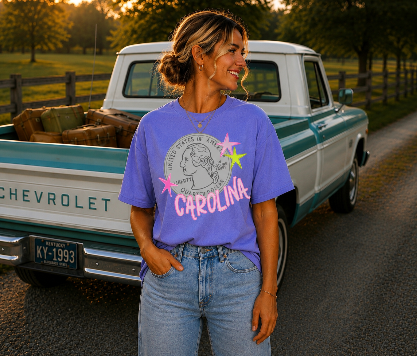 Heads Carolina, Tails California tee