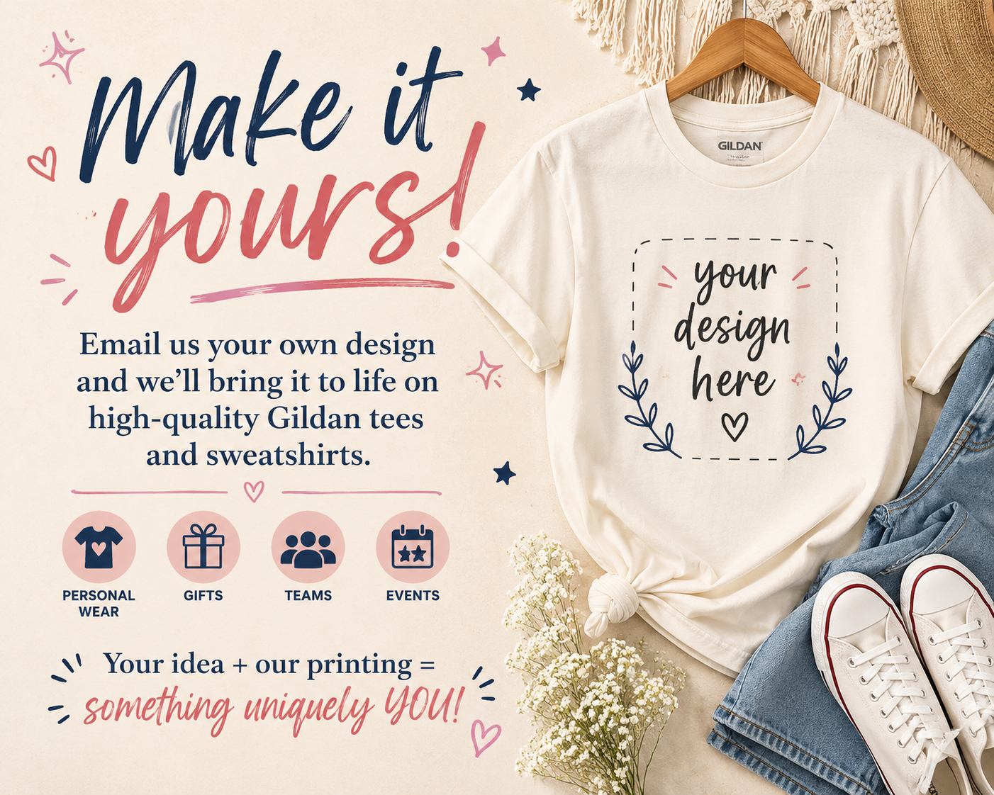 Create Your Own Tee Or Crewneck