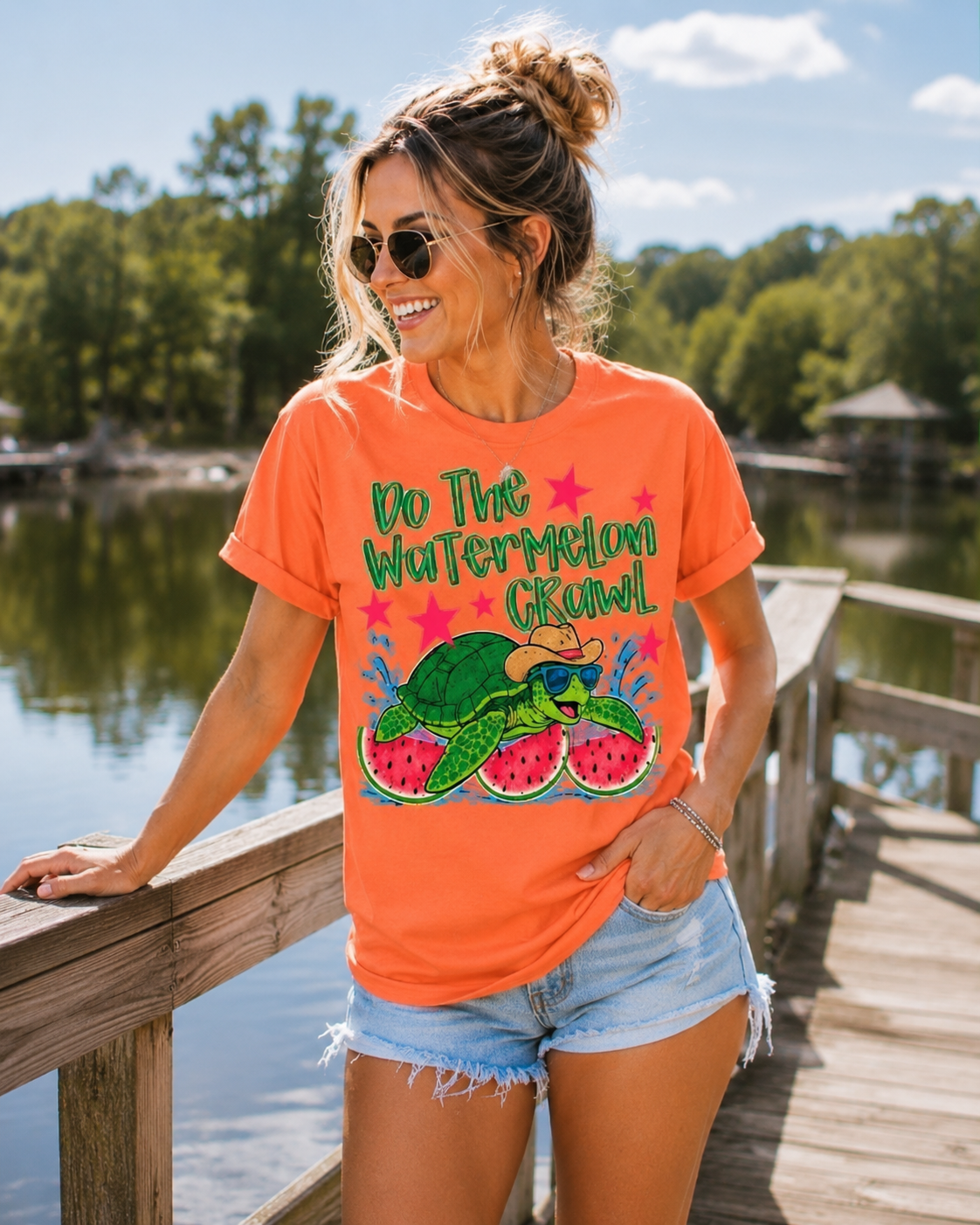 Tangerine "Do The Watermelon Crawl" Tee