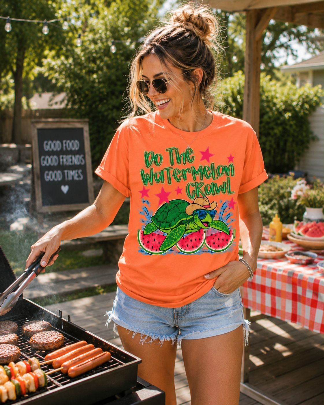 Tangerine "Do The Watermelon Crawl" Tee