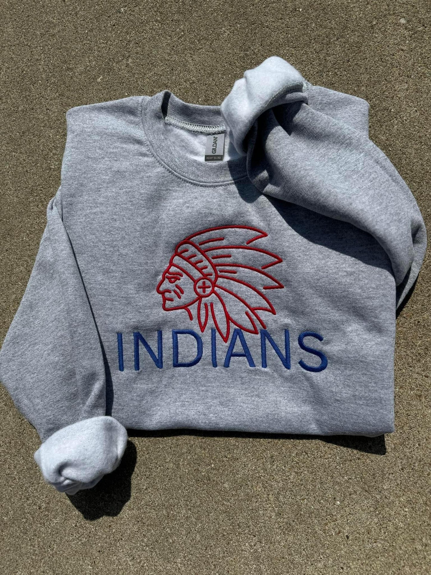 indians embroidered sweatshirt