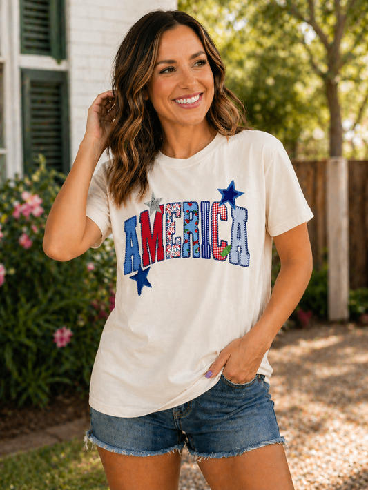 Cream "America" Tee