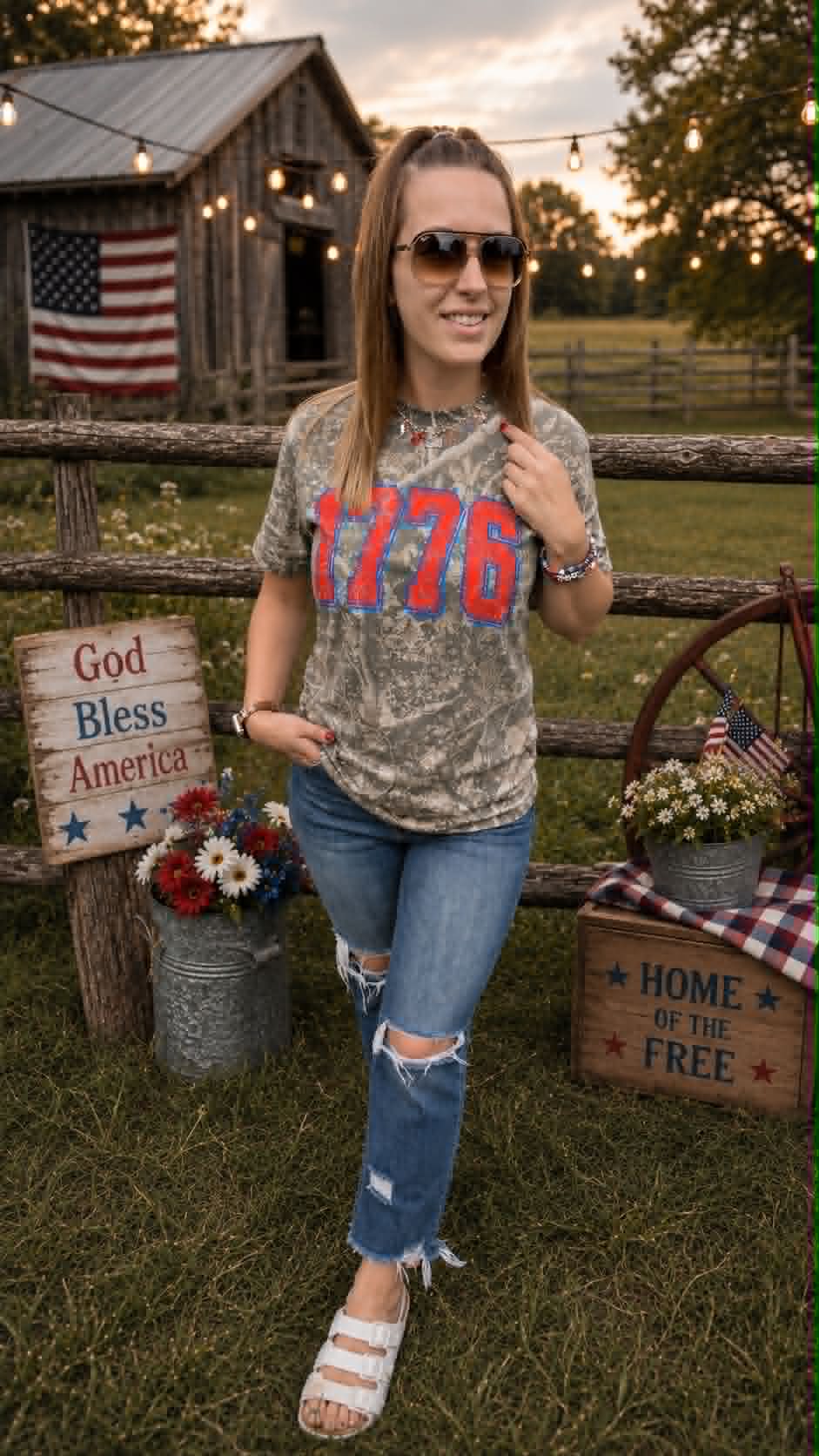 Camo "1776" Tee