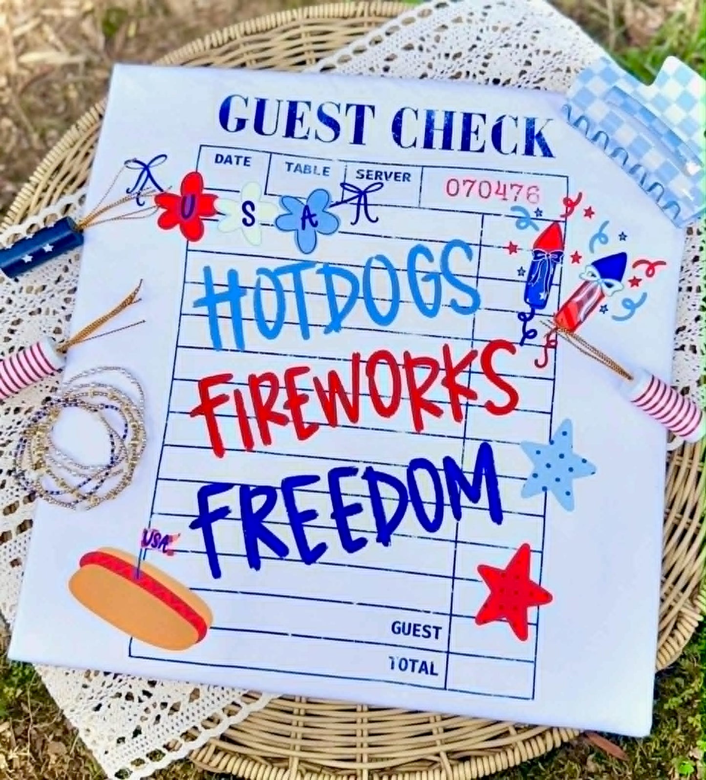 "Hotdogs, Fireworks, and Freedom..." Tee