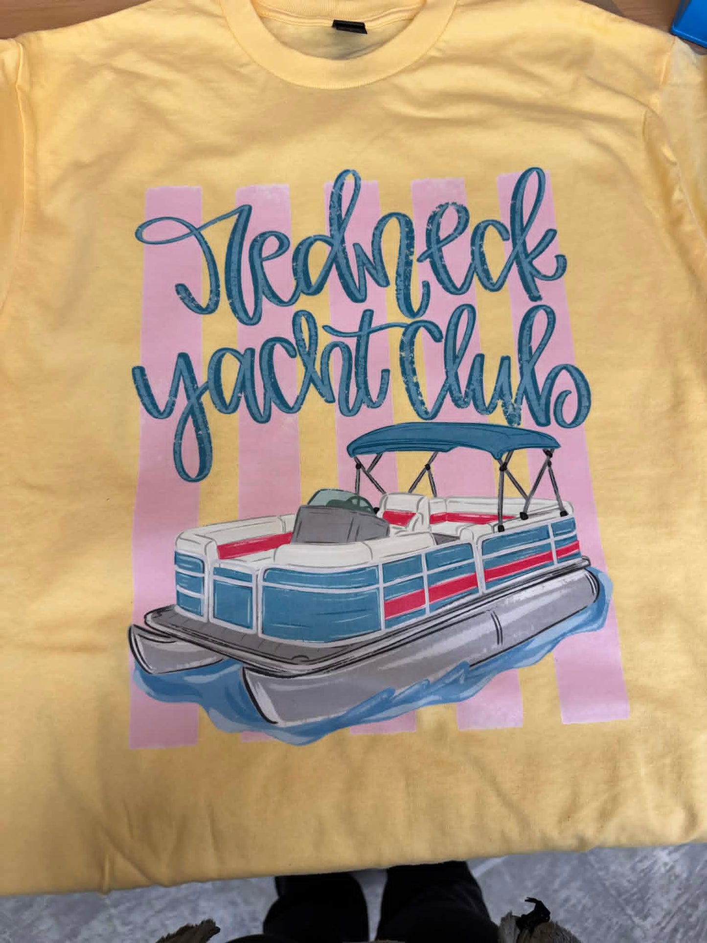 Yellow "Redneck Yacht Club" Tee