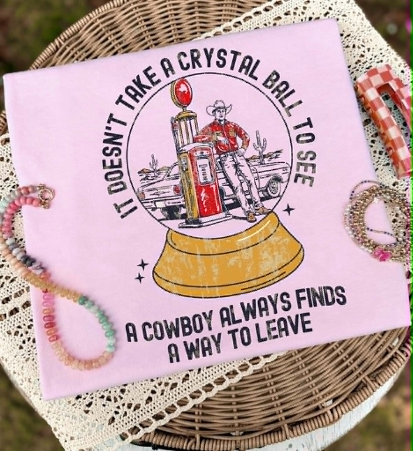 "A Cowboy Always Find A Way To Leave" Tee - 2 Color Options