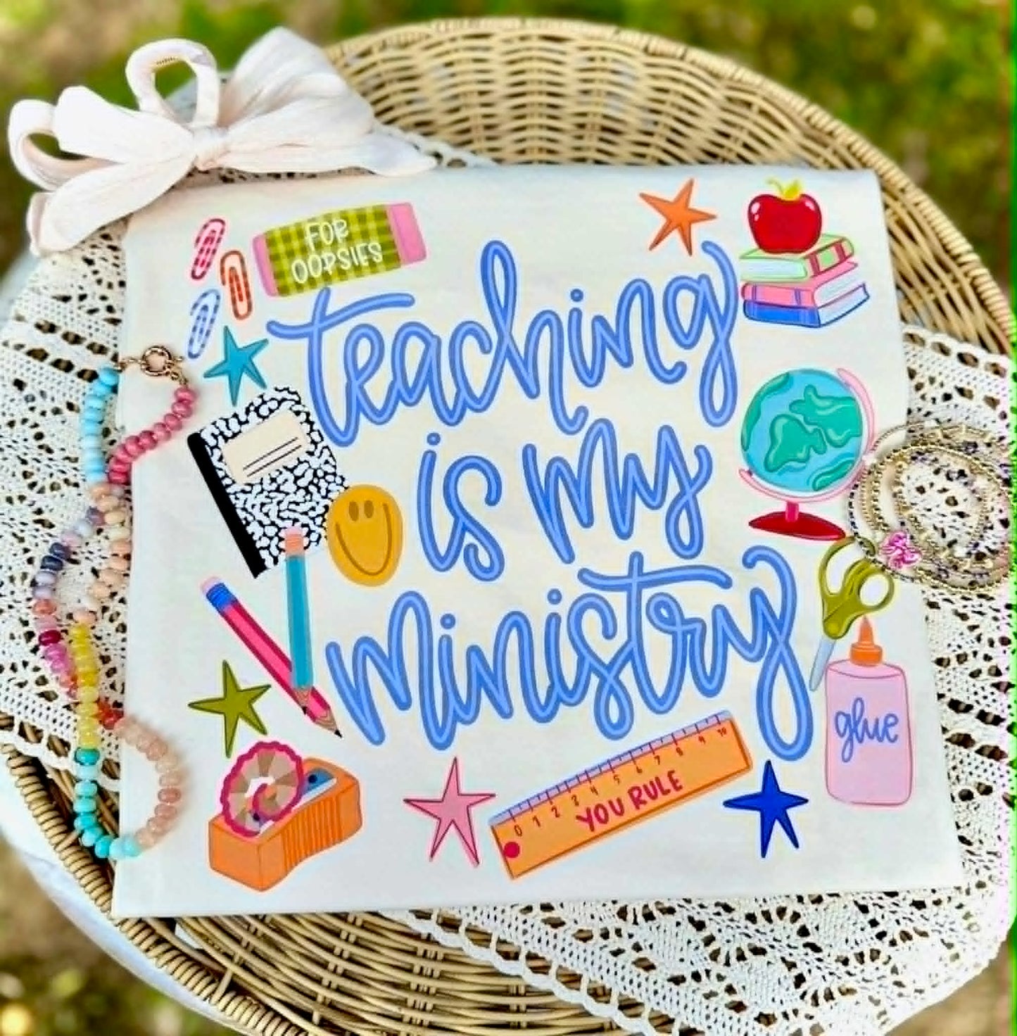 Cream "Teaching Is My Ministry" Tee