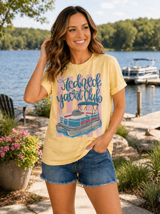 Yellow "Redneck Yacht Club" Tee
